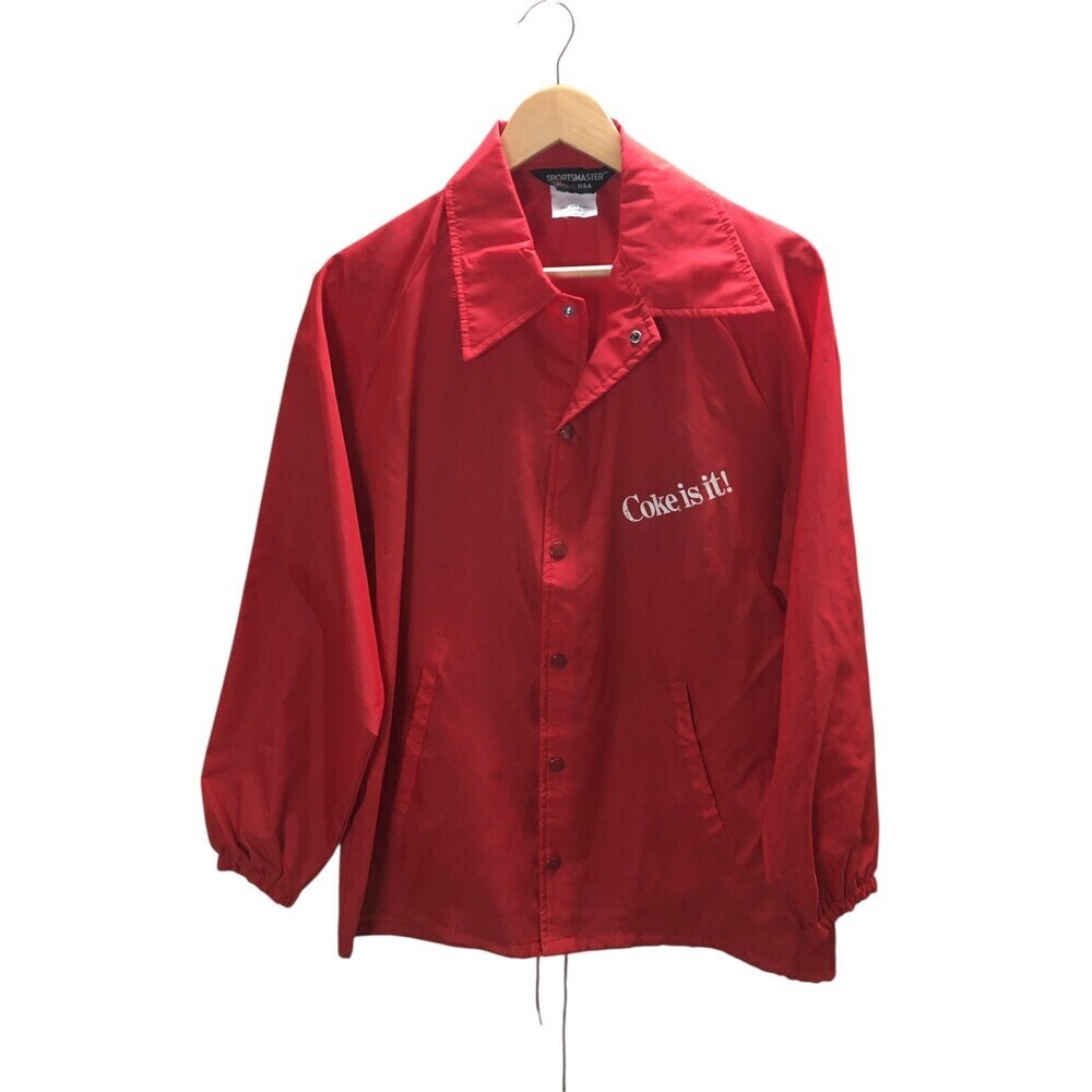 Vintage 80’s Sportsmaster Windbreaker Jacket Men's Size Medium Red Coke Is It!